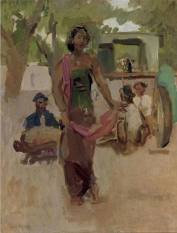 Javanese Dancer Indonesia - Isaac Israels reproduction oil painting