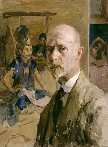 Self Portrait 1917 - Isaac Israels reproduction oil painting