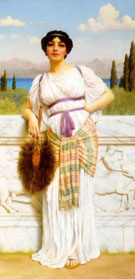 A Greek Beauty 1905 - John William Godward reproduction oil painting
