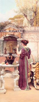 At The Garden Shrine Pompeii - John William Godward