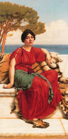 By The Blue Ionian Sea 1916 - John William Godward