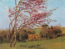 Landscape Blossoming Red Almond Study c1912 - John William Godward