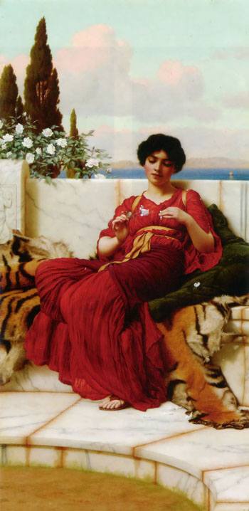 Mischief 1905 - John William Godward reproduction oil painting