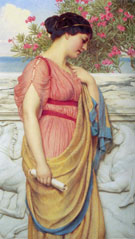 Sappho 1910 - John William Godward reproduction oil painting