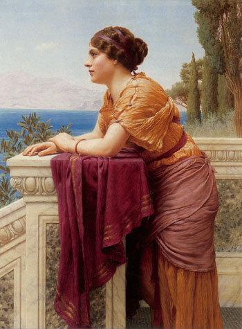 The Belvedere 1913 - John William Godward reproduction oil painting