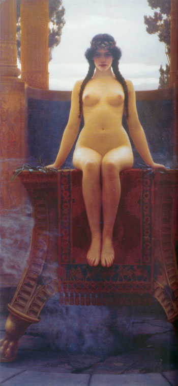 The Delphic Oracle 1899 - John William Godward reproduction oil painting