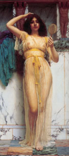 The Mirror 1899 - John William Godward reproduction oil painting