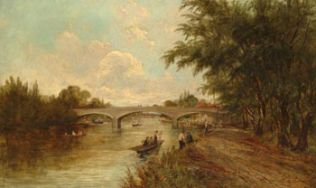 Staines Bridge Surrey - Arthur Melville reproduction oil painting