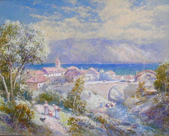 Mediteranean Scene - Charles Rowbotham reproduction oil painting
