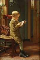 Child Reading - Edgard Farasyn