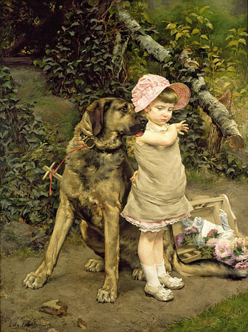 Dogs Company - Edgard Farasyn reproduction oil painting