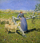 Afternoon in the Alps - Giovanni Segantini reproduction oil painting