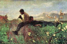 An Idyll 1882 - Giovanni Segantini reproduction oil painting