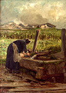 Die Waesche - Giovanni Segantini