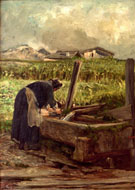 Die Waesche - Giovanni Segantini