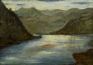 Lago di Lecco c1875 - Giovanni Segantini reproduction oil painting