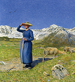 Midday in The Alps 1891 - Giovanni Segantini reproduction oil painting