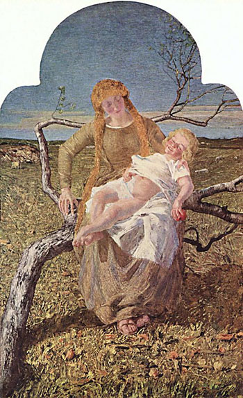 The Fruit of Love c1900 - Giovanni Segantini reproduction oil painting