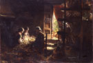 The Gathering of Silkworm Cocoons 1882 - Giovanni Segantini