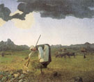 The Hay Harvest - Giovanni Segantini reproduction oil painting