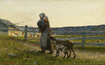 The Two Mothers 1891 - Giovanni Segantini reproduction oil painting