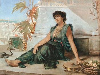 Resting Snake Dancer - Henri Houben reproduction oil painting