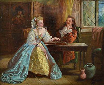 A Game of Chess - John Ritchie reproduction oil painting