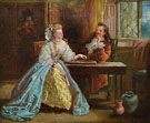 A Game of Chess - John Ritchie reproduction oil painting