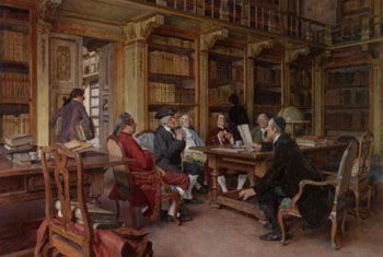 The Bibliophiles - Tito Lessi reproduction oil painting