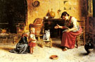 A Childs First Step - Eugenio Zampighi reproduction oil painting
