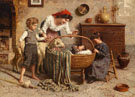 Der Kleine Liebling - Eugenio Zampighi reproduction oil painting