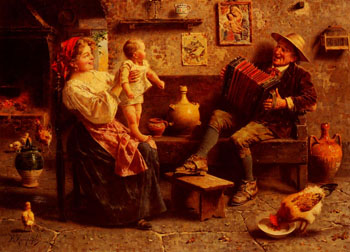 First Step - Eugenio Zampighi reproduction oil painting