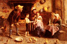 Grandparents Visit - Eugenio Zampighi reproduction oil painting