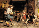Mealtime - Eugenio Zampighi reproduction oil painting