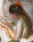 Portrait de Jeune Fille Lisant - Pierre Auguste Renoir