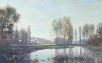 A River Scene - Johan Barthold Jongkind reproduction oil painting
