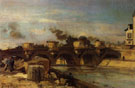 Fire on Pont Neuf - Johan Barthold Jongkind