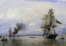 Leaving the Port of Honfleur - Johan Barthold Jongkind