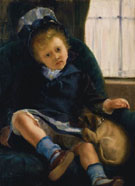 Little Girl with Pupp - Jacques Emile Blanche