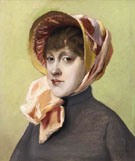 Portrait of a Girl in a Pink Bonnet - Jacques Emile Blanche