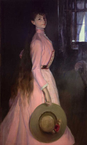 Portrait of Donna Olga Caracciolo Dei Duchi Di Castelluccio - Jacques Emile Blanche reproduction oil painting