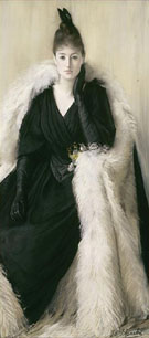 Portrait of Julia Bartet - Jacques Emile Blanche reproduction oil painting