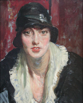 Portrait of Mademoiselle Georgette Camille 1925 - Jacques Emile Blanche reproduction oil painting