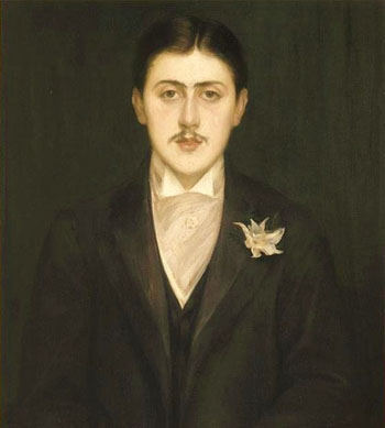 Portrait of Marcel Proust - Jacques Emile Blanche reproduction oil painting