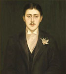 Portrait of Marcel Proust - Jacques Emile Blanche reproduction oil painting