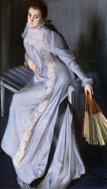 Portrait of Senora Eugenia Huici De Errazuriz - Jacques Emile Blanche reproduction oil painting