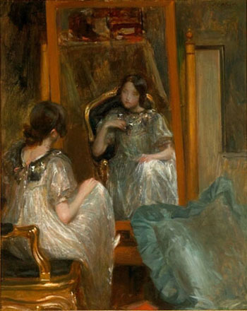 The Mirror B - Jacques Emile Blanche reproduction oil painting
