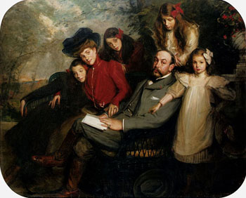 The Poet Francis Viele Griffin and His Family - Jacques Emile Blanche reproduction oil painting