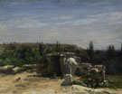 The Well in the Rue Montlaville Orrouy B - Adolf Felix Cals