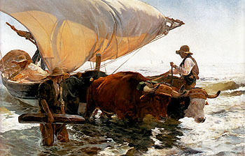 The Return from Fishing 1894 - Joaquin Sorolla reproduction oil painting